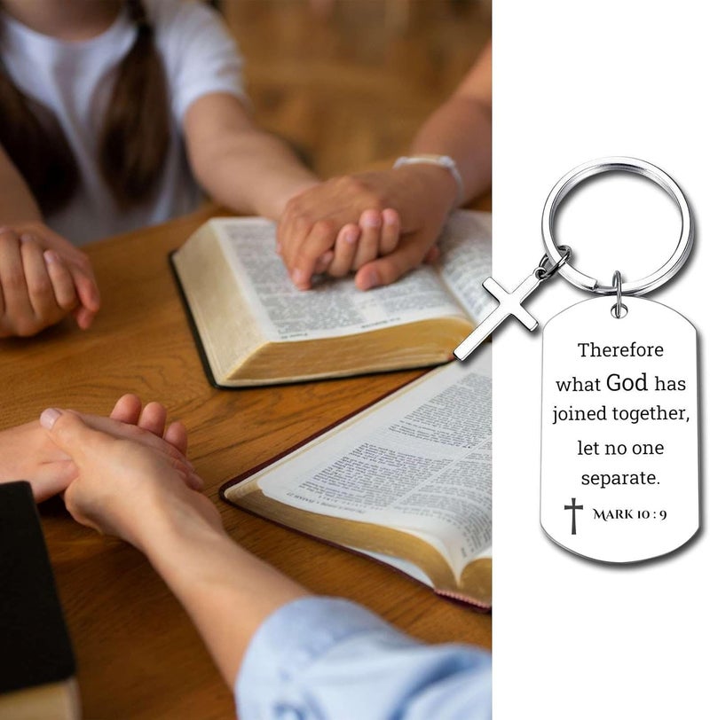 GiftYou Inspirational Scripture Metal Key Chains with Cross Pendant - Bible Verse Keychain Religious Gift for Christian - Image 4